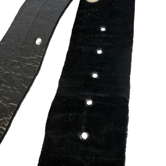 Vintage The Limited Rhinestone Belt Velvet Womens Size Large Hollywood Glam - Picture 9 of 14